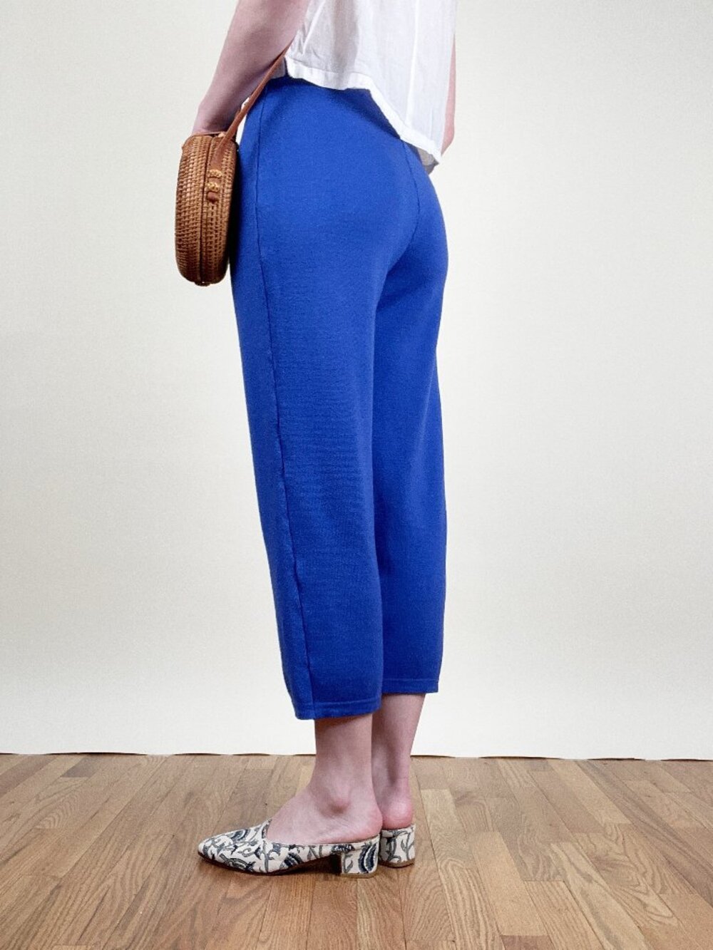 Vintage Cashmere Silk Wool Knit Trouser Pants Made In Italy Colorful 1980s 1990s - Picture 4 of 10